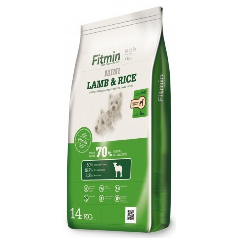 Fitmin для взрослых собак мелких пород с ягненком 14 кг