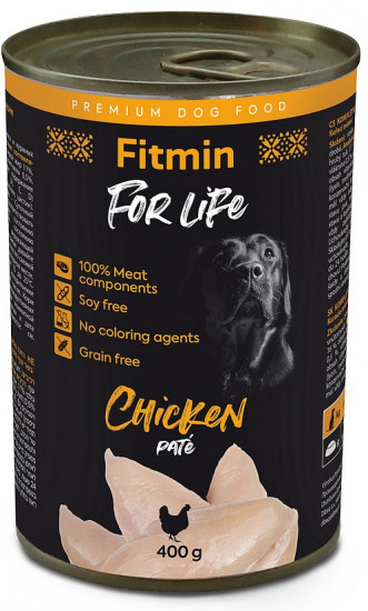 Fitmin For Life для собак всех возрастов курица в паштете 400 г