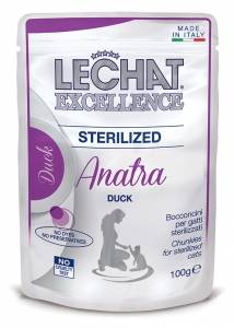 Lechat Excellence для стерилизованных кошек кусочки с уткой 100 г
