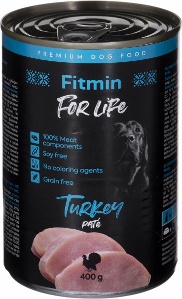 Fitmin For Life для собак всех возрастов индейка в паштете 400 г