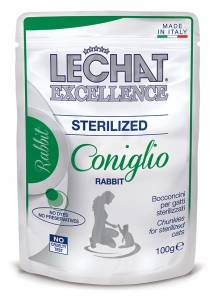 Lechat Excellence для стерилизованных кошек кусочки с кроликом 100 г