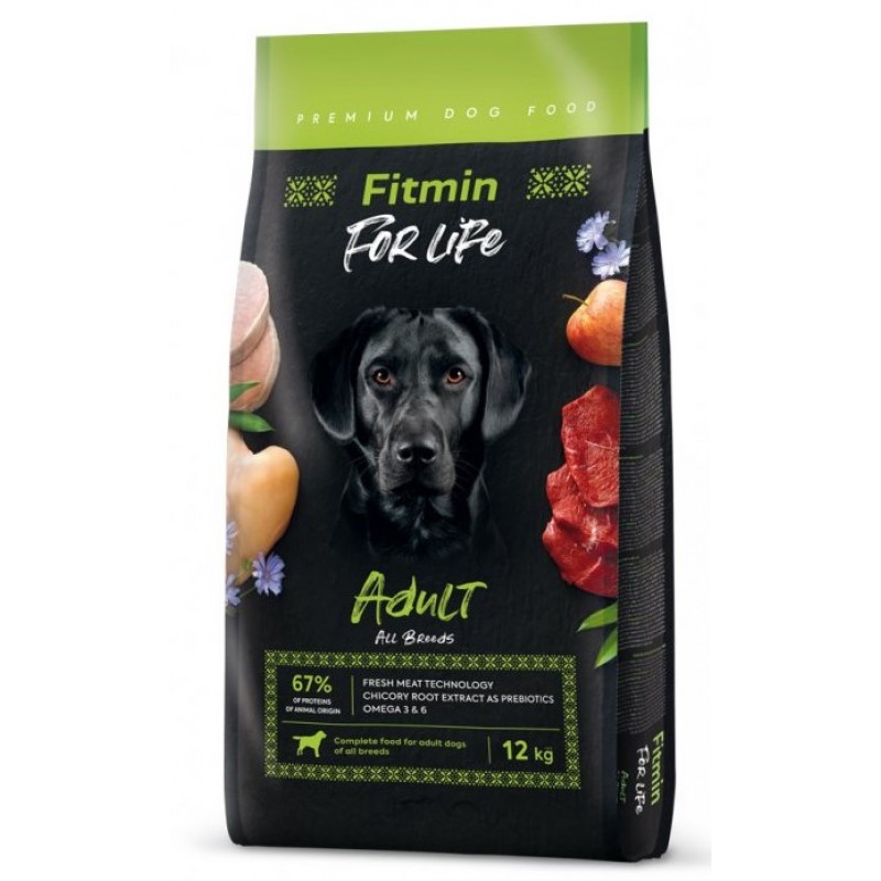 Fitmin For Life для взрослых собак всех пород с курицей 12 кг