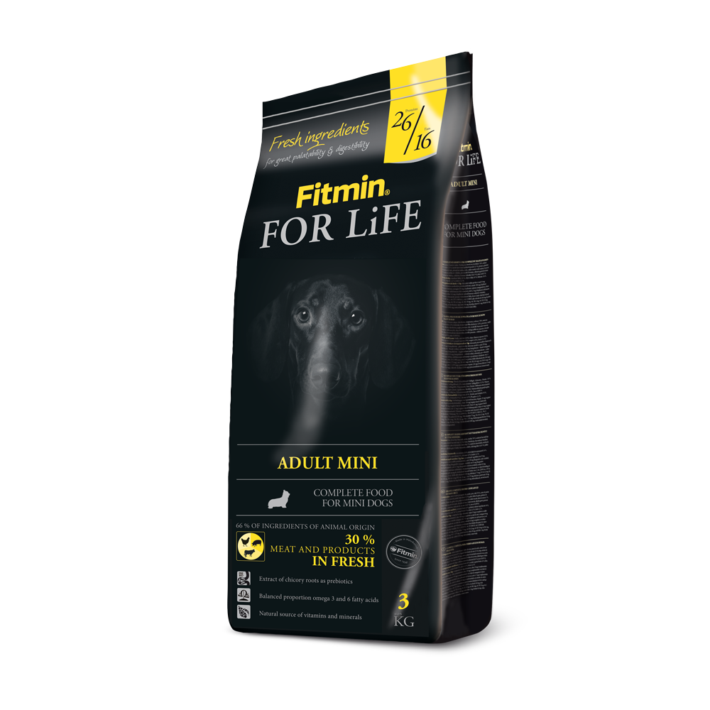 Fitmin For Life для взрослых собак мелких пород с курицей 3 кг 